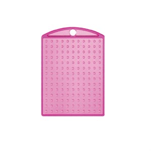 Pixelhobby - Nøglering, Pink transparent